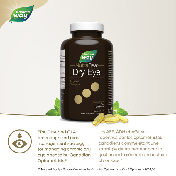 NutraSea Dry Eye Targeted Omega-3, Fresh Mint, 120 count / 120 softgels