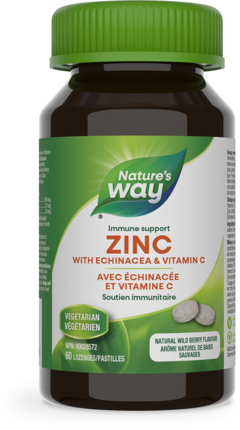 Zinc with Echinacea & Vitamin C / 60 lozenges – Nature's Way Canada