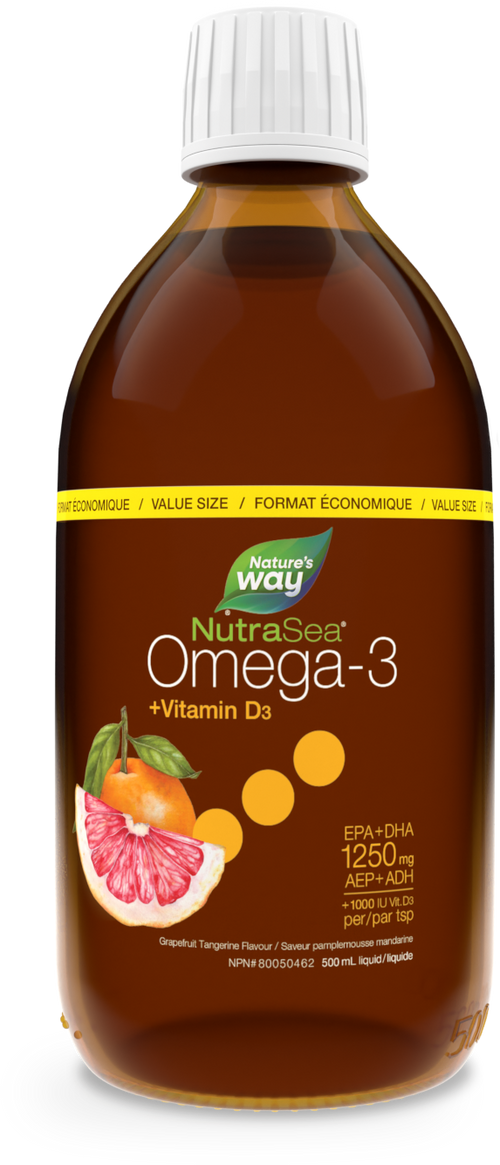 NutraSea+D™ Omega-3, Grapefruit Tangerine / 16.9 fl oz (500 ml)