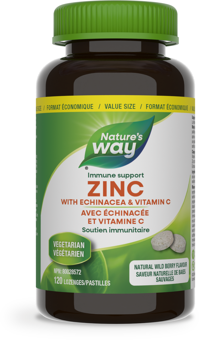 Zinc with Echinacea & Vitamin C / 120 lozenges – Nature's Way Canada