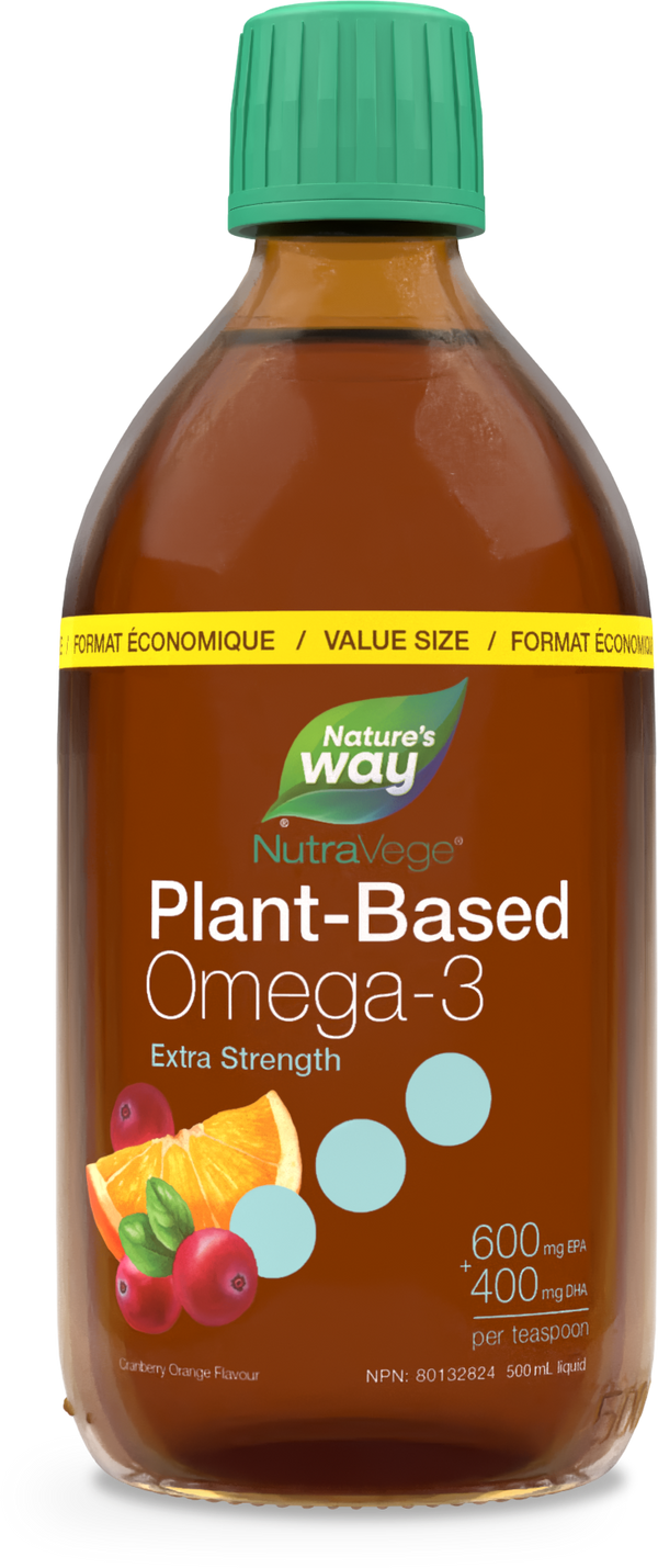 NutraVege™ Omega-3, Plant Based, Extra Strength, Cranberry Orange / 16.9 fl oz (500 ml)