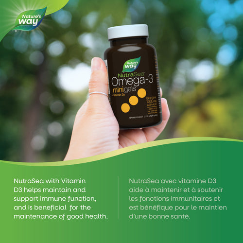 NutraSea+D™ Oméga-3 Mini Gels, Menthe Fraîche / 120 gélules