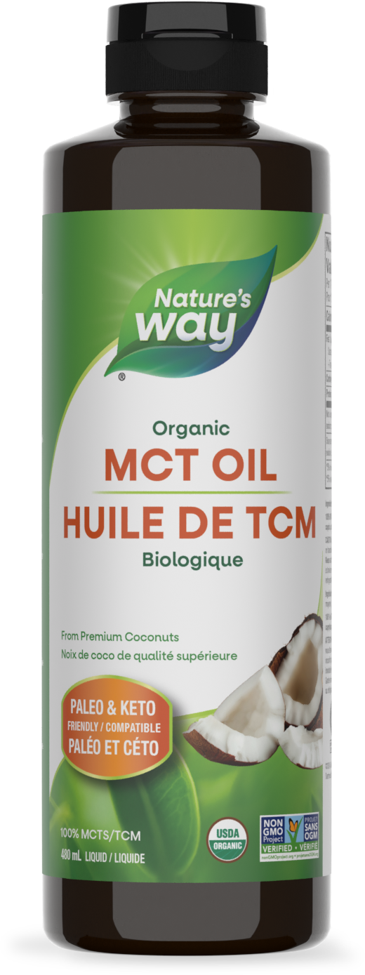 Nature's Way Huile 100 % MCT de noix de coco, certifiée biologique / 16 fl oz (480 ml)
