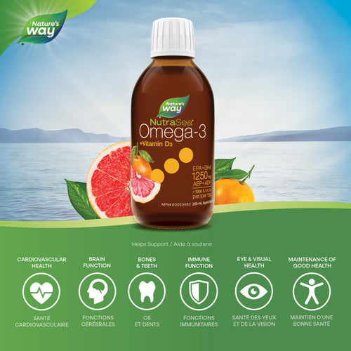 NutraSea+D™ Omega-3, Grapefruit Tangerine / 6.8 fl oz (200 ml)