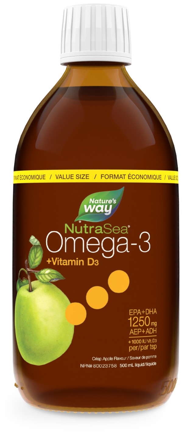 NutraSea+D™ Omega-3, Crisp Apple / 16.9 fl oz (500 ml) – Nature's