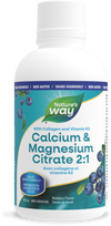 Calcium & Magnesium Citrate 2:1 with Vitamin K2 & Collagen, Blueberry / 16.9 fl oz (500 ml)