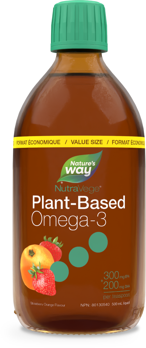 NutraVege™ Omega-3, Plant Based, Strawberry Orange / 16.9 fl oz (500 ml)