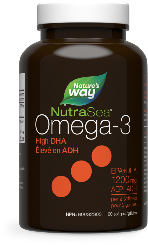 Gels liquides NutraSea® Oméga-3 DHA, menthe fraîche / 60 gélules