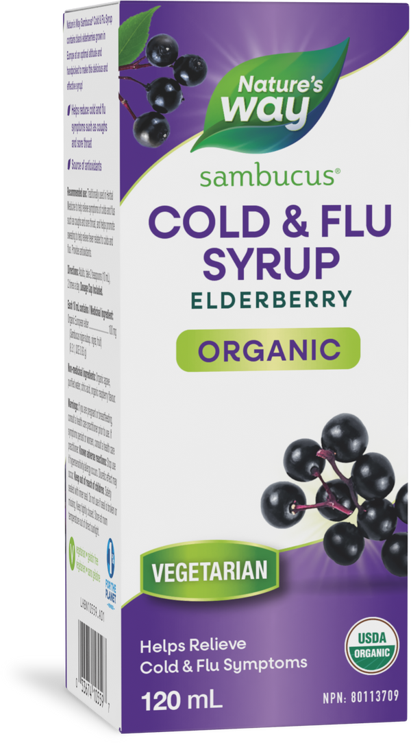 Organic Sambucus Cold and Flu Care, Syrup / 4 fl oz (120 ml)