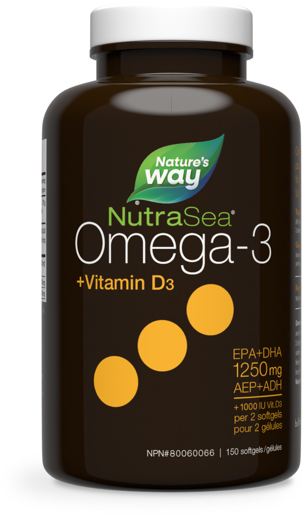 Gels liquides Oméga-3 NutraSea+D™, menthe fraîche / 150 gélules