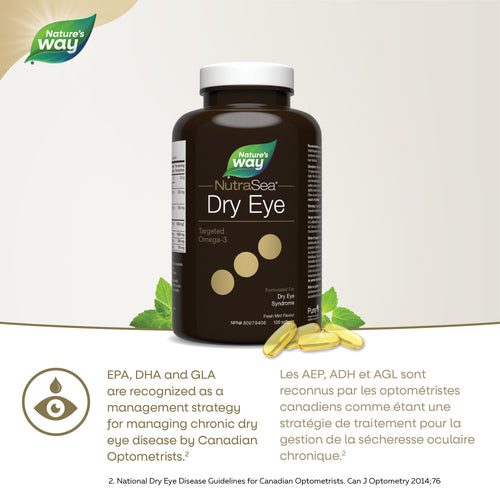 NutraSea Dry Eye Targeted Omega-3, Fresh Mint, 120 count / 120 softgels