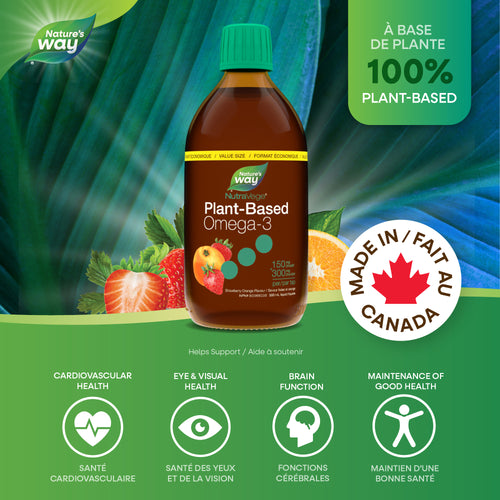 NutraVege™ Omega-3, à base de plantes, fraise orange / 16,9 fl oz (500 ml)