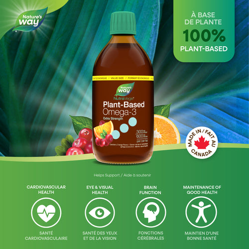 NutraVege™ Omega-3, à base de plantes, extra fort, canneberge orange / 16,9 fl oz (500 ml)