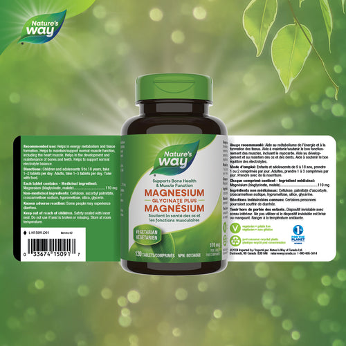 Magnesium Glycinate Plus / 120 tablets