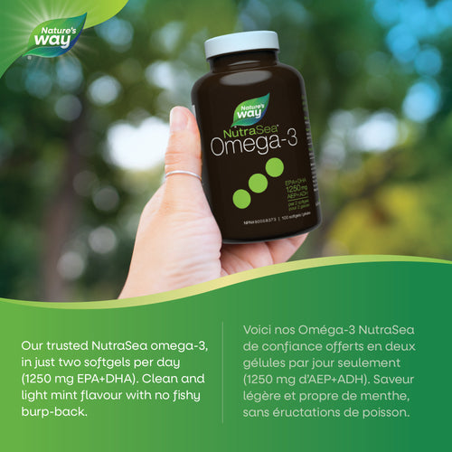 <{%MAIN2_11220%}>Nature's Way® | NutraSea® Omega-3 Liquid Gels, Fresh Mint