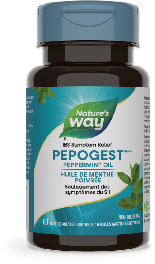 <{%PRIMARY_30654%}>Nature's Way® | Pepogest, Peppermint Essential Oil, 60 softgels