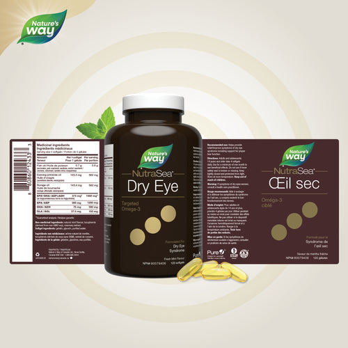 <{%FACT1_12433%}>Nature's Way® | NutraSea Dry Eye Targeted Omega-3, Fresh Mint, 120 count - supplement facts