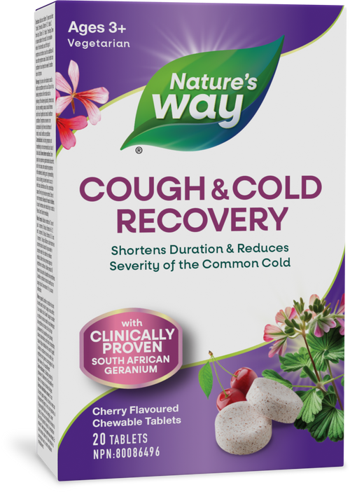 <{%PRIMARY_14760%}>Nature's Way® | Nature's Way Cough & Cold Recovery Chewable Tablets, 20 chewables, Cherry