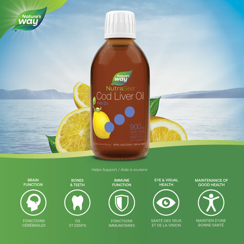 <{%MAIN1_11873%}>Nature's Way® | NutraSea® Cod Liver Oil, Lemon
