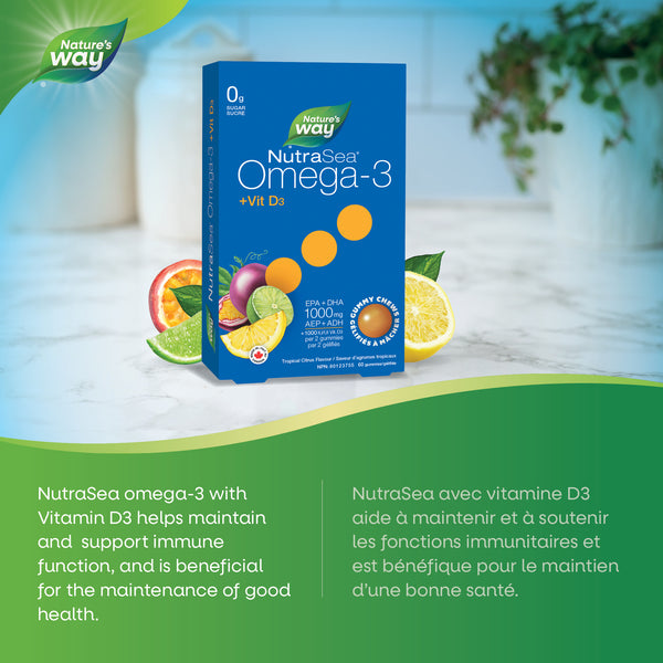 NutraSea Omega 3 Gummy Chews 60ct / 60 s
