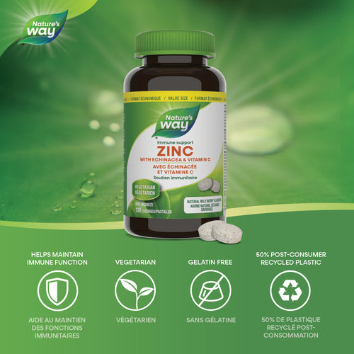 <{%MAIN1_13698%}>Nature's Way® | Zinc with Echinacea & Vitamin C