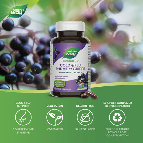 <{%MAIN1_13647%}>Nature's Way® | Sambucus Elderberry Cold and Flu Care Capsules