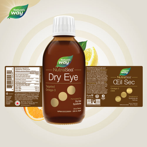 <{%FACT1_12434%}>Nature's Way® | NutraSea Dry Eye Targeted Omega-3, Citrus, 200ml - supplement facts