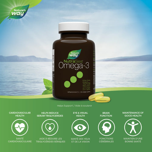 <{%MAIN2_11084%}>Nature's Way® | NutraSea® Omega-3 Liquid Gels, Fresh Mint