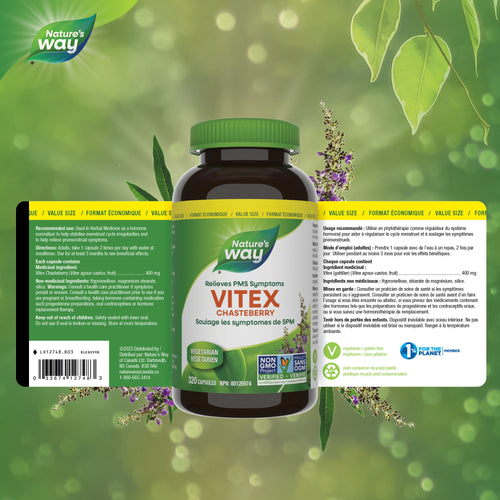 <{%FACT1_12748%}>Nature's Way® | Vitex Chasteberry - supplement facts