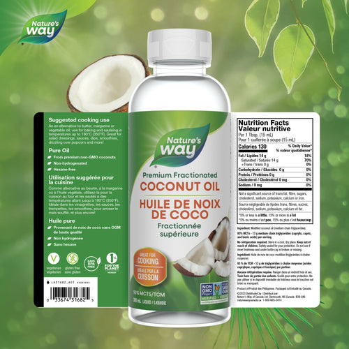<{%FACT1_31682%}>Nature's Way® | Liquid Coconut Oil - supplement facts