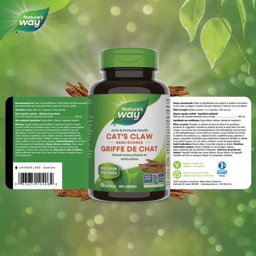 <{%FACT1_10406%}>Nature's Way® | Cat's Claw Bark - supplement facts