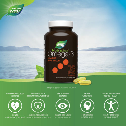 <{%MAIN2_11105%}>Nature's Way® | NutraSea® Omega-3 DHA Liquid Gels, Fresh Mint