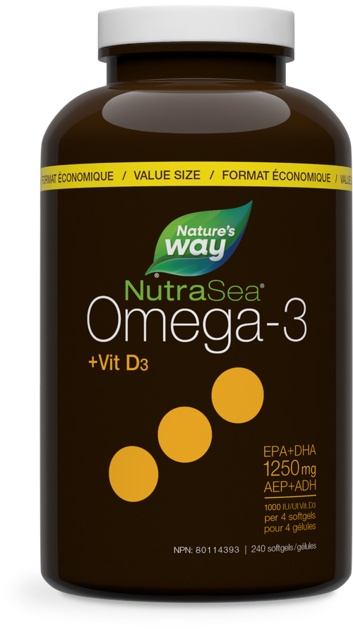 <{%PRIMARY_14070%}>Nature's Way® | NutraSea+D 240 Softgels, 240 softgels, Lemon
