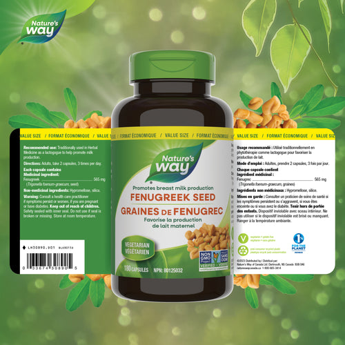 <{%FACT1_30890%}>Nature's Way® | Fenugreek Seed - supplement facts