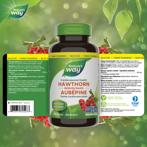 <{%FACT1_30528%}>Nature's Way® | Hawthorn Berries - supplement facts