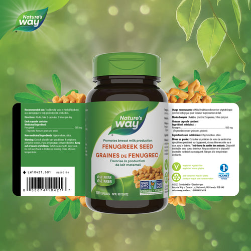 <{%FACT1_10421%}>Nature's Way® | Fenugreek Seed - supplement facts
