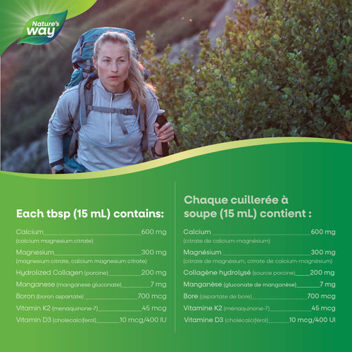 <{%MAIN4_10467%}>Nature's Way® | Calcium & Magnesium Citrate 2:1 with Vitamin K2 & Collagen, Blueberry