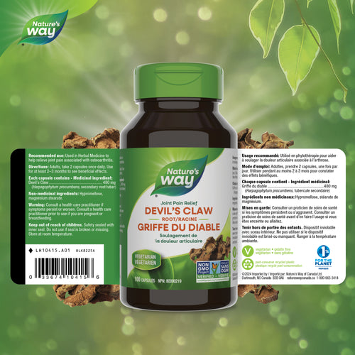 <{%FACT1_10415%}>Nature's Way® | Devil's Claw Root - supplement facts