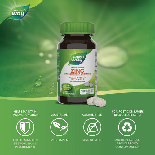 <{%MAIN1_30539%}>Nature's Way® | Zinc with Echinacea & Vitamin C