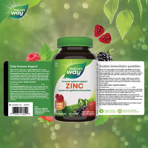 <{%FACT1_13853%}>Nature's Way® | Zinc Gummies, Immune System Support - supplement facts