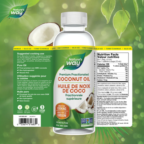<{%FACT1_31683%}>Nature's Way® | Liquid Coconut Oil - supplement facts