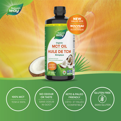 <{%MAIN2_15739%}>Nature's Way® | 100% Organic MCT Oil 887 ml (30 fl oz)