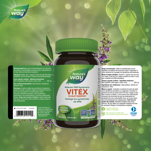 <{%FACT1_10410%}>Nature's Way® | Vitex Chasteberry - supplement facts