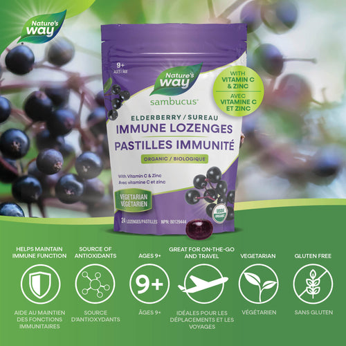 <{%MAIN1_16360%}>Nature's Way® | Sambucus Immune Lozenges With Zinc & Vitamin C