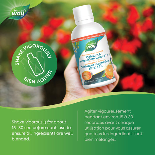 <{%MAIN3_10468%}>Nature's Way® | Calcium & Magnesium Citrate 2:1 with Vitamin K2 & Collagen, Orange