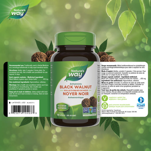 <{%FACT1_10403%}>Nature's Way® | Black Walnut Hulls - supplement facts