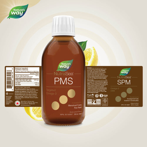 <{%FACT1_16414%}>Nature's Way® | NutraSea PMS Targeted Omega-3, Lemon, 200ml