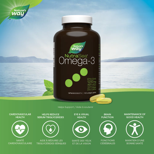 <{%MAIN1_11220%}>Nature's Way® | NutraSea® Omega-3 Liquid Gels, Fresh Mint