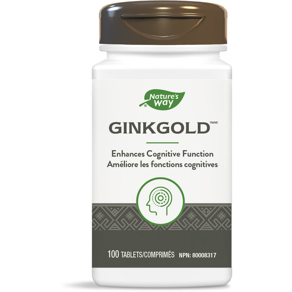 Ginkgold, extrait standardisé de Ginkgo Biloba / 100 comprimés