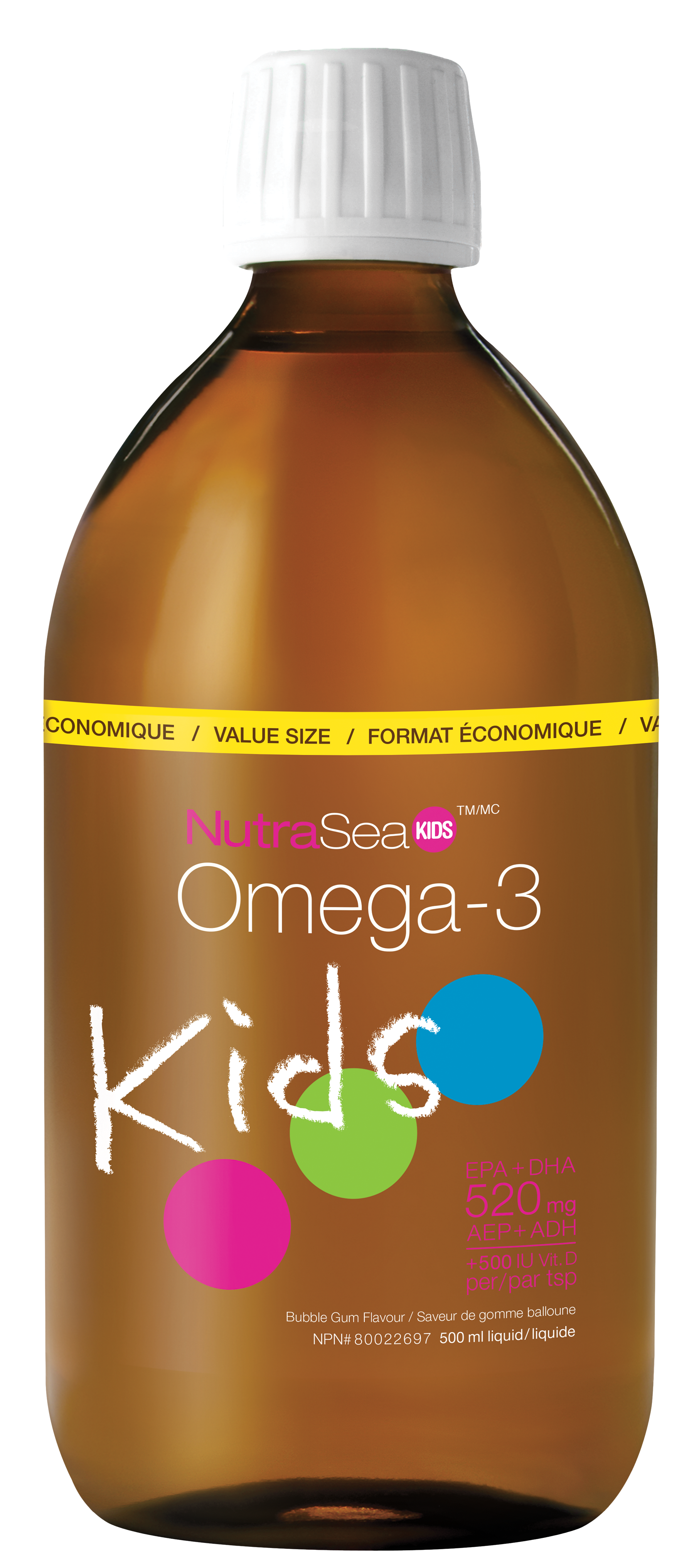NutraSea® Kids™ Omega-3, Bubblegum / 16.9 fl oz (500 ml)